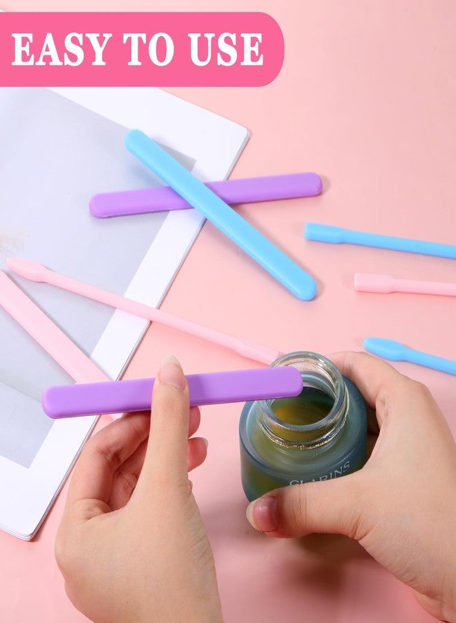 Exircy 10 Pcs Reusable Wax Sticks, Multicolor Silicone Stir Sticks No-Stick Waxing Stick Lightweight Resin Stir Stick Set Hair Removal Waxing Spatulas for Face Body Care DIY Handmade Making Cake Supplies - Image 4